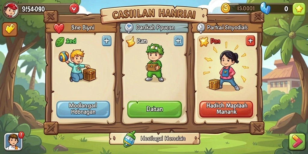Screenshot dari level menantang yang penuh aksi.