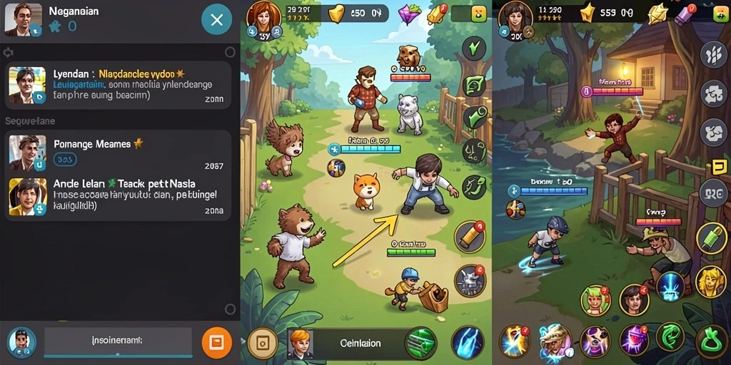 Screenshot saat bermain di mode multiplayer dengan teman.